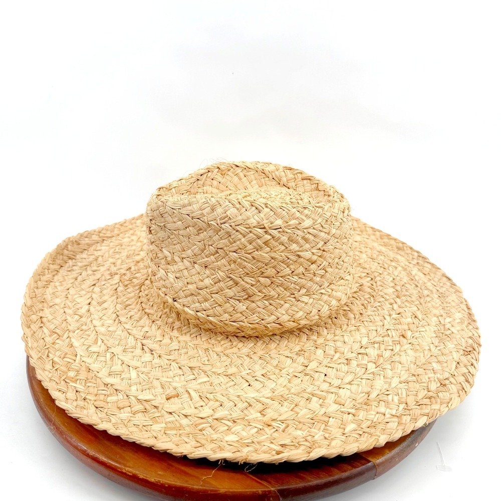 Billabong Straw Beach Comber Sun Hat Womens One Size Natural Tan Wide Brim Woven - Picture 4 of 8